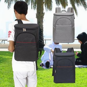 Outdoor Bags 18L Thermal Cooler Bag Waterproof Thickened Large Insulated Shoulder Picnic Backpack Double Deck Light Ice Pack