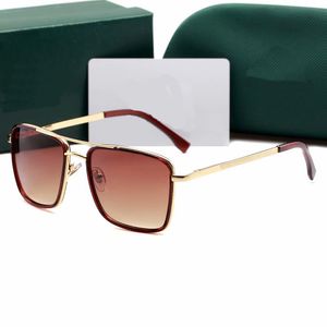 Topkwaliteit heren zonnebril luxe designer zonnebril man retro mode stijl vierkant frameloze UV400 lens metaal zonnebril met doos gratis levering 138 bril