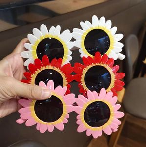 Kids Daisy Sunglasses Sun Flor Rodada Anti-UV Óculos Praia Eyewear Festa de Aniversário Fotografia