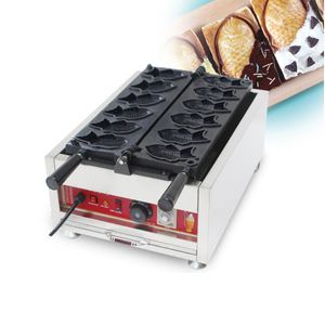 Electric Fish Pastry Waffle Machine 6 Hole Small Snapper Baker Ice Cream Taiyaki Maker