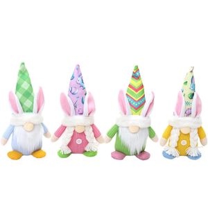 Bunny Páscoa gnomo boneca sem rosto de pelúcia anão de pelúcia casa escritório mesa mesa decorações crianças brinquedos