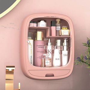 Badezimmer-Wandbehang ohne Stanzen, Schubladen-Make-up-Kosmetik-Aufbewahrungsbox, Schmuck-Organizer