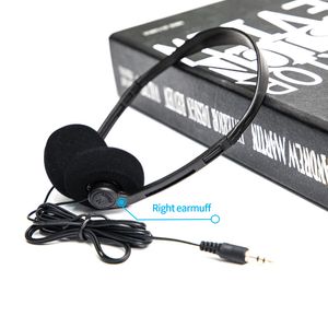 Disposable Wired Headphone Head-mounted Aviation headset Earphones for Students
