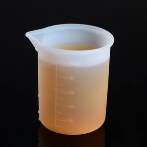 Copo de medição transparente de 100ml com cola de escala ferramentas de silicone para diy cozimento de cozinha bar acessórios de jantar atacado dh205