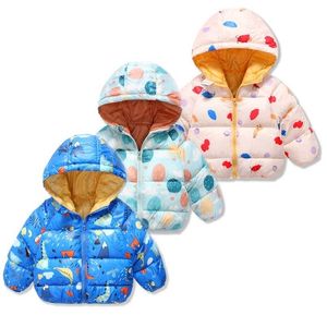 Meninos meninas down cotoon roupas jaquetas com capuz zíper ultra luz casaco inverno quente crianças outwear roupas infantis 211203