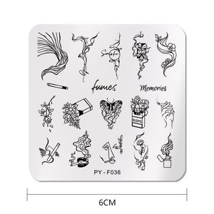 Wholesale image plates for nail art resale online - QualityPICT YOU Line Pictures Nail Stamping Plates Smog Theme Pattern Nail Art Plate Stencil Nail Art Image Stamp Stencils Mold