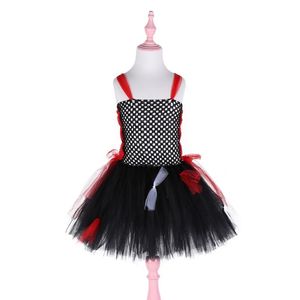 Mascot doll costume Girls Vampire Demon Party Mesh Dresses Kids Halloween Costume Role Play Dress Up Outfit Child Pretend Game Birthday Sui