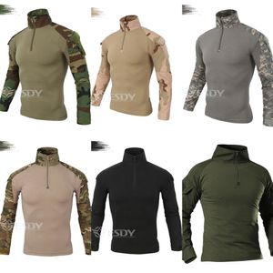 2020 US Army Tactical Wojskowy Uniform Airsoft Camouflage Combat-Proven Shirts Rapid Assault Z Długim Rękawem Battle Strike X0710