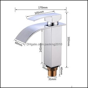 Torneiras de banheiro Torneiras, chuveiros como jardins domésticos Handle Handdina cachoeira bico cromo banheira pia de torneira misturador de torneira