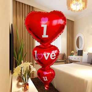 Partydekoration „I Love U“-Ballon, rote Herzballons, Valentinstag-Dekorationen und Geschenkidee für Sie oder Ihn, Hochzeit, Geburtstag