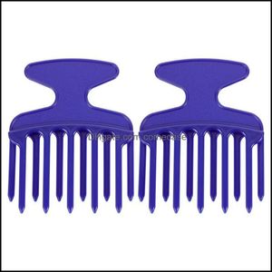 Wholesale wide comb brush for sale - Group buy Hair Brushes Care Styling Tools Products Large Fork Shape Comb Wide Tooth Rib Pick For Design Drop Delivery Hdf71