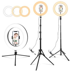 Lighting 12inch LED Selfie Ring Light 3200K-5600K Dimmable RingLamp 30cm With Tripod for Phone Live Broadcast Youtube Video