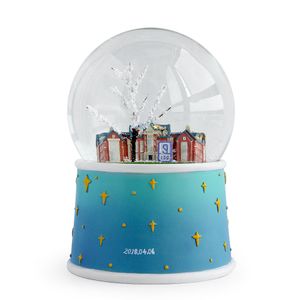 Szklany Snowflake Kryształowy Ball Home Decor Boże Narodzenie Kreatywne Obrotowe Ozdoby śniegu Żywicy