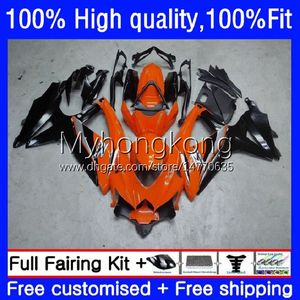 Injection Mold Fairings For SUZUKI GSXR600 GSXR-750 750CC K8 GSXR750 08-10 22No.19 GSXR Orange black 600 750 CC 600CC GSX-R600 08 09 10 GSXR-600 2008 2009 2010 OEM Bodys