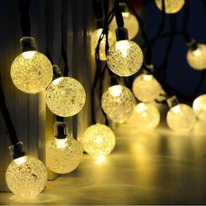 Stringhe 7M 50leds Sfera Led Lampada solare Luce esterna Decorazione impermeabile Illuminazione Fariy Luci natalizie Stringa da giardino