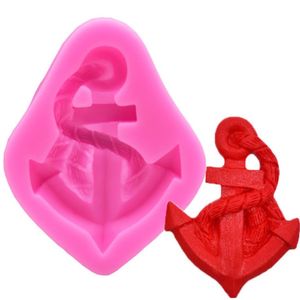 Diy Ship Anchor Mould Rudder Sign Dropping Glue Mold Boat Rope Modelling Silicone Baking Cake Molds Decorate