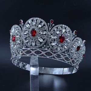 Corona di strass Miss Beauty Crowns For Pageant Contest Private Custom Round Circles Bridal Wedding Hair Jewelry Fascia per capelli mo228 Y200807