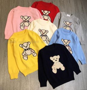 Baby Girls Pullover Sweater Sweatshirt Autumn Boys Kids Designer Clothes Infant Plaid Sweaters Coat Outwear 4 Colour
