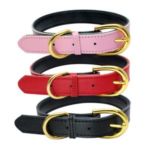 Pet Dog Gato Collars Ajustável Cor Sólida Animais de Estimação Colarinho Teddy Grande Cães Decoração Decoração Durável Filhote De Tracção Fontes BH5432 WLY