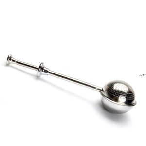 NewStainless Steel Tea Strainer Teleskopisk Push Tea Infuser Ball Loose Leaf Herbal Filter Hem Kök Bar Dryckesverktyg RRA10322