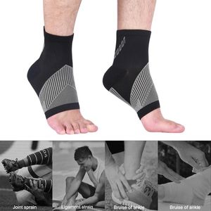 Ankelstöd Protective Brace Compression Strap Belt Foot Protector Sock Nylon Fotboll Cykling