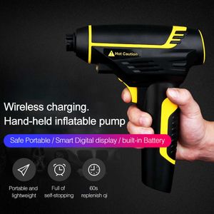 150 psi 120W Trådlös bil Luftkompressorpump Digital LED Smart Dire Inflator Handheld USB Uppdaterad uppblåsbar