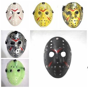 Retro Jason Mask Brons Halloween Cosplay Kostym Maskerad Masker Skräck Rolig Ansiktsmask Hockey Party Easter Festival Suppleie RRB14389