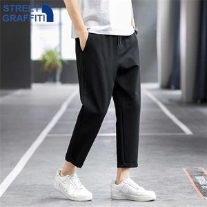 Мужская летняя весенняя повседневная мода быстрые сухие дышащие твердые цветные брюки мужские легкие уличные фитнес-бегуры брюки 211201
