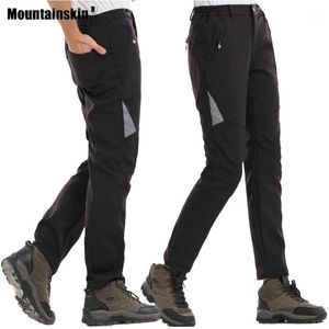 Mountainskin Winter Uomo Donna Fleece Pantaloni da trekking Antivento Sport all'aria aperta Campeggio Pantaloni spessi idrorepellenti VA8881