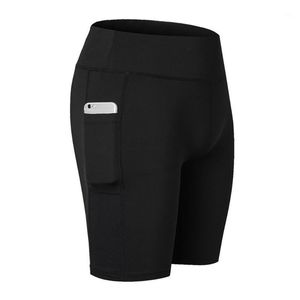 Running Shorts Women Breathable Cycling Gym Side Pocket Elastic Compression Exercise Sweatproof Fitness Quick Dry Yoga Fashion