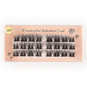 Moda segmentada enxertação individual handmade handmade espessa pílulas 3D falsas Soft Vivid Eyelash Extensões fáceis de usar 5 modelos DHL