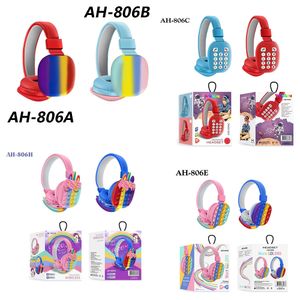 AH-806 806A 806B 806C 806E 806C 806E 806F série 806h série fones de ouvido baixo som fones de ouvido estéreo bluetooth fidget fofo brinquedos brinquedos earbuds ultra-longo stand para crianças