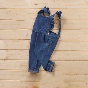 Spring Autumn Overalls For Kids Jeans Girls Children Clothes Pants Denim Jumpsuit Boys 210528