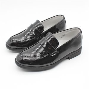 Jungen-Schuhe, formelle Hochzeit, Party, Taufe, Seite, Jungen-Kleiderschuh, Jungen-Flats, klassische Loafer, Kinder, Schuluniform, Schuhe zum Reinschlüpfen 210306