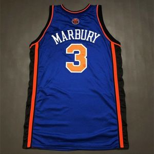 001Rare Basketball Jersey Men Youth Women Vintage 3 Stephon Marbury Game Utfärdat högskolans storlek S-5XL Anpassat något namn eller nummer