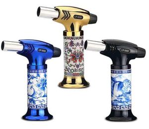 Jet Butane Torch Refillable Kitchen Lighter BlowTorch with Ceramic Body Adjustable Flame for Desserts, Creme Brulee, BBQ and Baking Gas Not Included