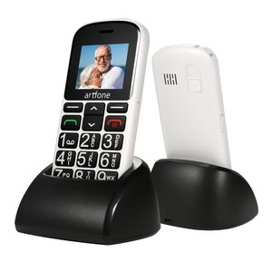 Artfone CS188 Big Button Telefon komórkowy dla osób starszych, ulepszony telefon komórkowy GSM z przyciskiem SOS | Numer rozmowy | 1400 mAh baterii |.