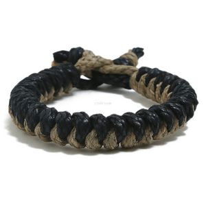 Fashion Men's Simple Braid Bracelets Hand Woven Hemp Rope Bracelet Wristband Cuff for Women Men Fashion Jewelry Will and Sandy