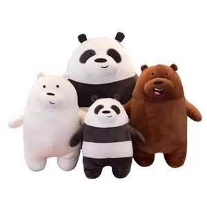 Cartoon Bare Bears Bambole di peluche Giocattoli Panda Orso bruno polare Animali di peluche Bambola Peluche Bambini Bambini Kawaii per regalo