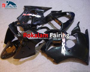 Eftermarknadskit Fairings 00 01 02 ZX-6R för Kawasaki Ninja ZX6R 2000 2001 2002 Svart Sport Bike Fairings Kits (formsprutning)
