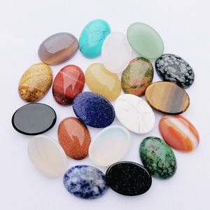 Healing Natural Crystal Semi-precious Oval Loose stone beads 25x18mm patch Face for Stones Necklace Ring Earrrings Jewelry making Accessory