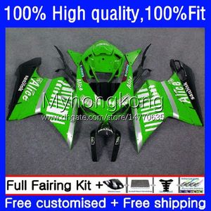 Injeção de carroçaria para Ducati 1198R 848 1098 1198 S R 2007 2009 2010 2012 2012 Body 14no.87 848R 1098R 07-12 848S 1098S 1198S Alice Green 07 08 09 10 11 12 Feeding do OEM