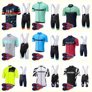 Morvelo Takımı Bisiklet Kısa Kollu Jersey Önlüğü Şort Setleri 2021 Yeni Erkekler Yaz Nefes Yarış Bisiklet Giyim U82403