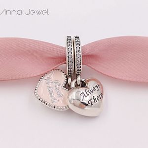 Charms für die Schmuckherstellung Pandora 925 Silber Freundschaftsarmbänder Damen Armreif Kette Anhänger Herz Paare Halskette Jubiläumsgeschenk Ferngespräche 791950CZ