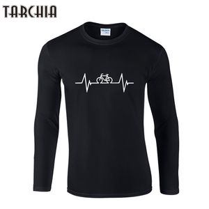 Tarchiaメンズカジュアル服TシャツトップスティークルーネックロングスリーブスリムフィットメンズTシャツトップ男性Homme 210716