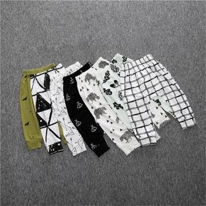 2021 frühling Herbst Ins Baby Kinder Streifen Plaid Gedruckt Hosen Mode Jungen Mädchen Hosen Infant Baumwolle Casual Hause Kleidung HH230ZA4