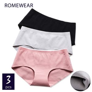 Women Seamless Panties Girls Cotton Mid-Rise Underwear Female Sexy Lingerie Soft Breathable Plus Size Briefs 3Pcs/Lot 210730