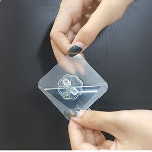 Łazienka Transparent Wall Hook Wodoodporny Olejopoodporny Haczyki samoprzylepne Wielokrotnego użytku Bezszwowe Houseeping Ręczniki Kuchenne Haczyki T2I52708