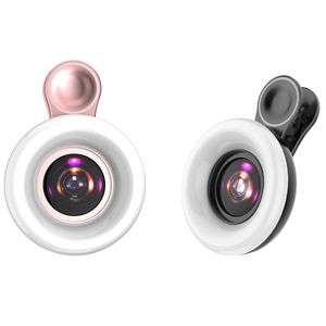 Flash Heads LED Phone Lens Selfie Ring Light Mobile Fill HD Macro Dimmable Lamp Beauty Ringlight
