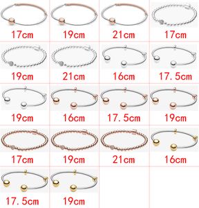 2021 Ny stil 925 Sterling Silver Fashion Classic Diy Cartoon Creative Personality Wild Basic Chain Armband Jewelry Factory Direct Sales